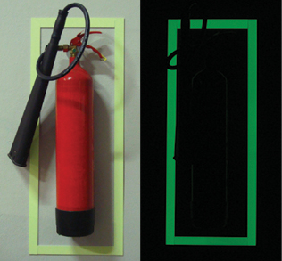 Everlux Fire extinguisher frame kit (suitable for 5Kg CO2 fire extinguishers) - Each kit contains Everlux UL Listed strips that will be enough to frame 5 fire extinguishers