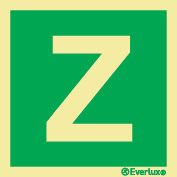 Identification Letter Sign - Z - For the identification of a designated assembly point, floors and staircases
