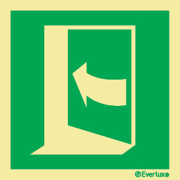Door opens by pushing on the left-hand side