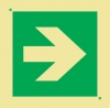 UL 924 Listed Directional EXIT Sign | Emergency Exit Route Location and Identification Sign - Directional arrow