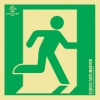 UL 1994 Listed emergency exit (right hand) sign