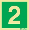 Identification Number Sign - 2 - For the identification of a designated assembly point, floors and staircases