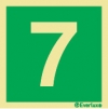 Identification Number Sign - 7 - For the identification of a designated assembly point, floors and staircases