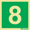 Identification Number Sign - 8 - For the identification of a designated assembly point, floors and staircases