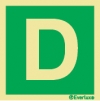 Identification Letter Sign - D - For the identification of a designated assembly point, floors and staircases