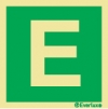 Identification Letter Sign - E - For the identification of a designated assembly point, floors and staircases
