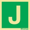 Identification Letter Sign - J - For the identification of a designated assembly point, floors and staircases