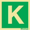 Identification Letter Sign - K - For the identification of a designated assembly point, floors and staircases