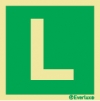 Identification Letter Sign - L - For the identification of a designated assembly point, floors and staircases