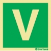 Identification Letter Sign - V - For the identification of a designated assembly point, floors and staircases