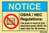NOTICE - OSHA / NEC Regulations